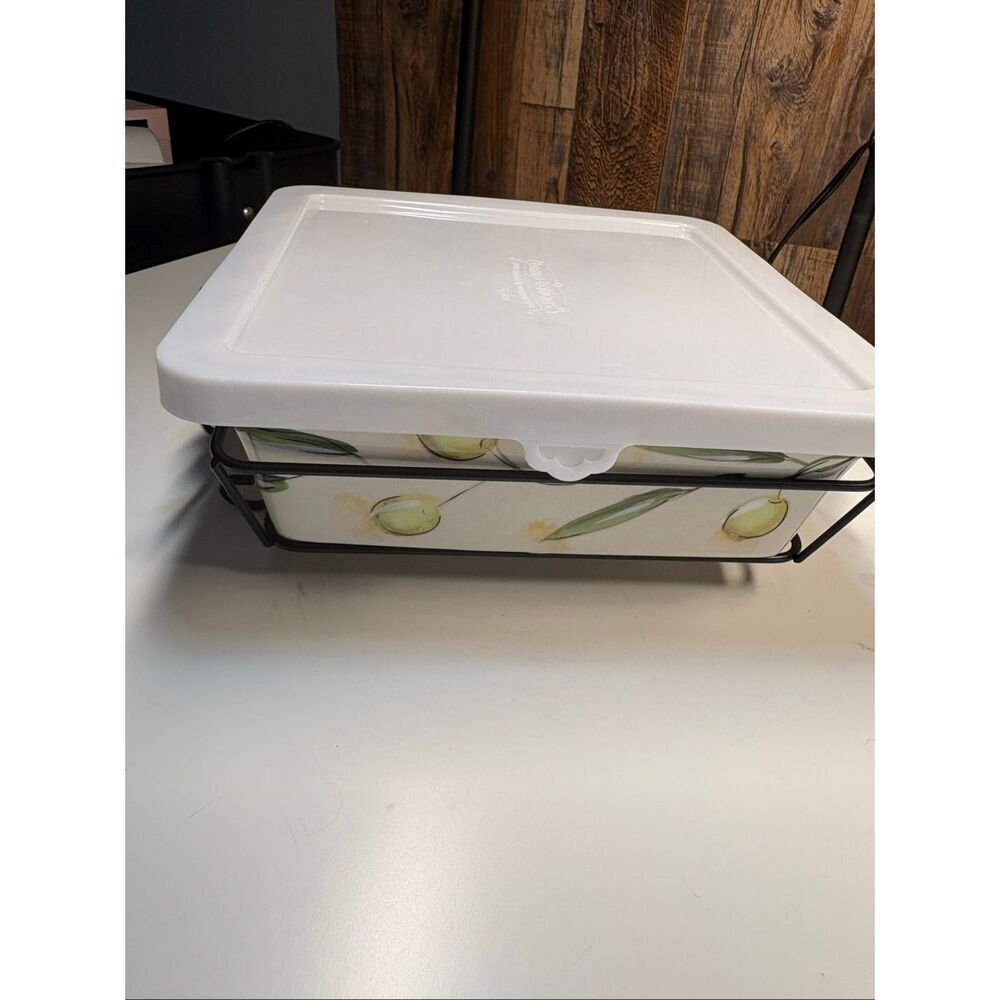 Temp-tations Napoli Casserole Dish Set with wire rack